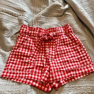 Loft red gingham short
